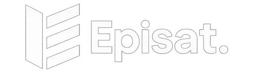 Logo Episat Network, brand rekayasa sistem AntarBintang